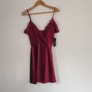 Elegant Burgundy Dress